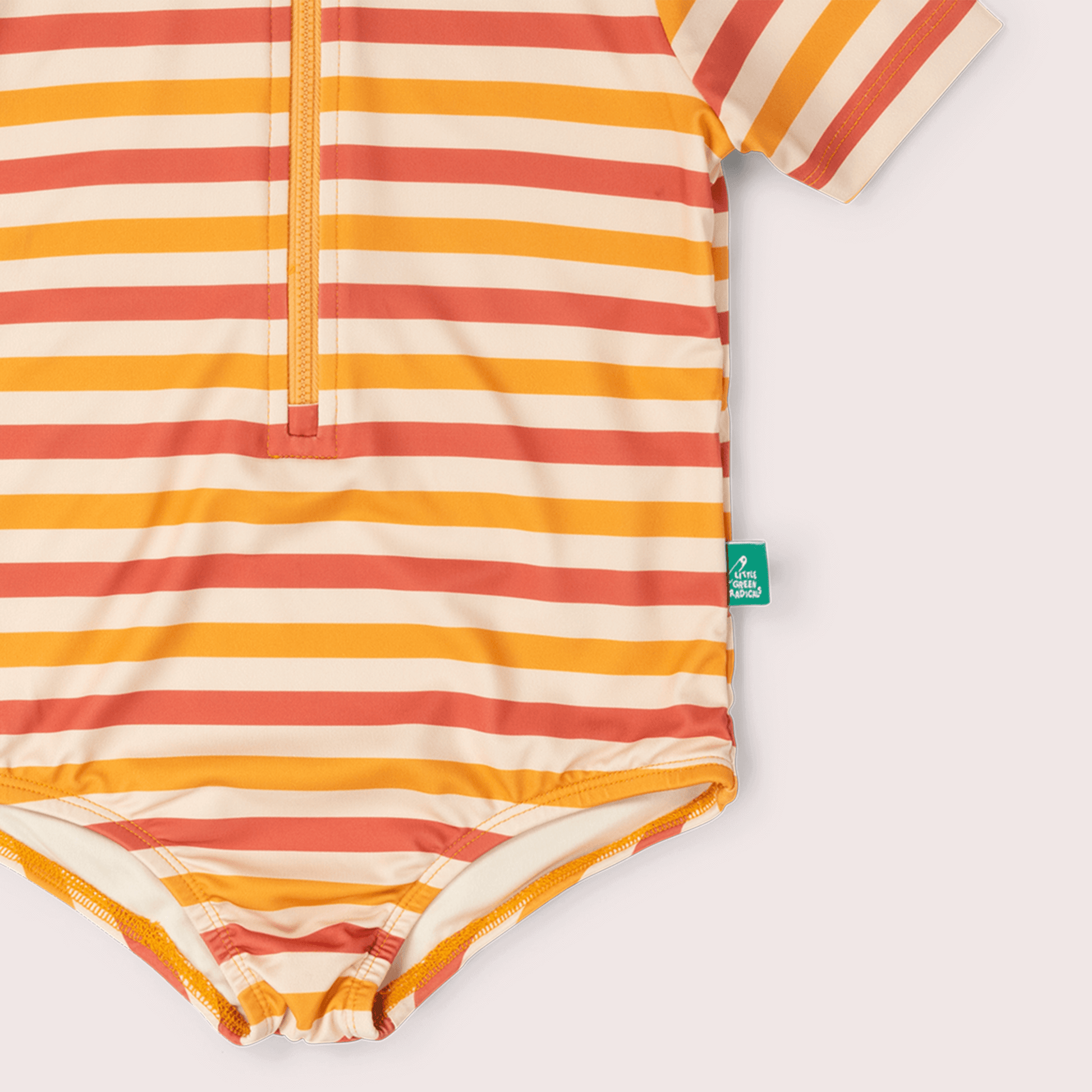Sorbet Striped UPF 50 Recycled Short Sleeve Swimsuit MULTI / 12-24m