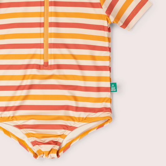Sorbet Striped UPF 50 Recycled Short Sleeve Swimsuit MULTI / 12-24m