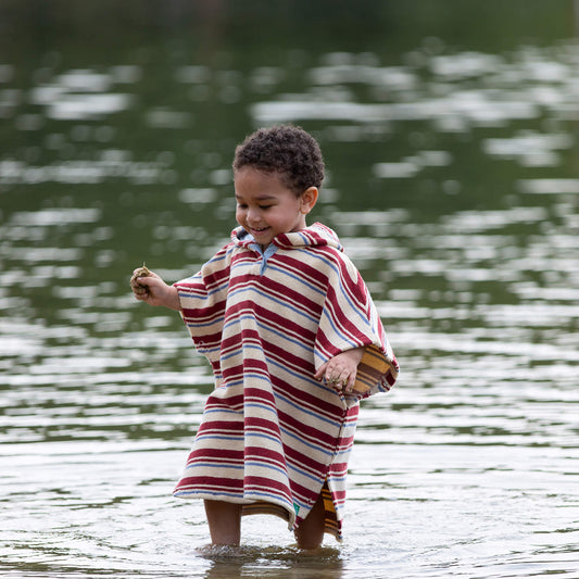 Beach Stripe Baby Towel Poncho