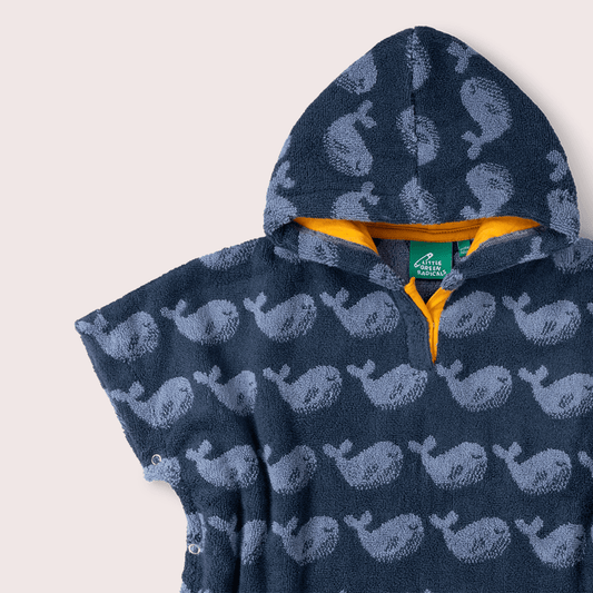Singing Whales Baby Towel Poncho
