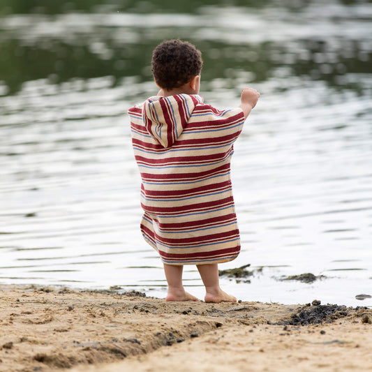 Beach Stripe Kids Towel Poncho