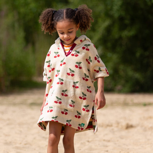 Little Cherries Kids Towel Poncho