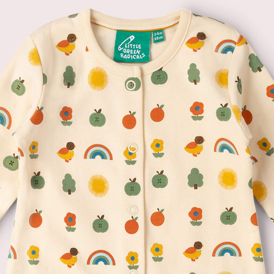 Vintage Rainbows Organic Babygrow MULTI / Newborn