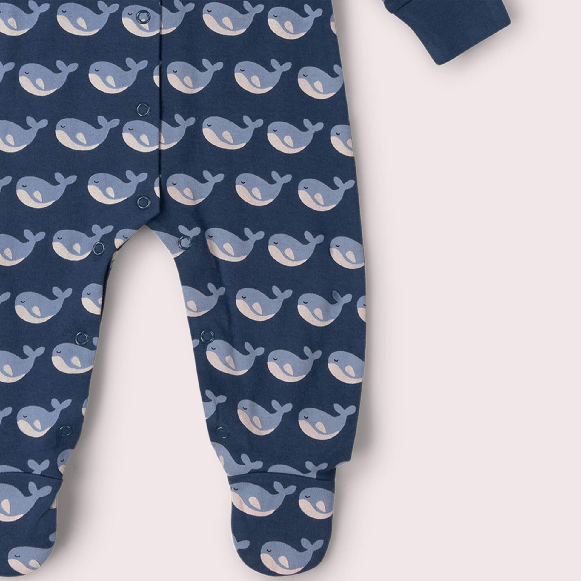 Singing Whales Organic Babygrow Blue / Newborn