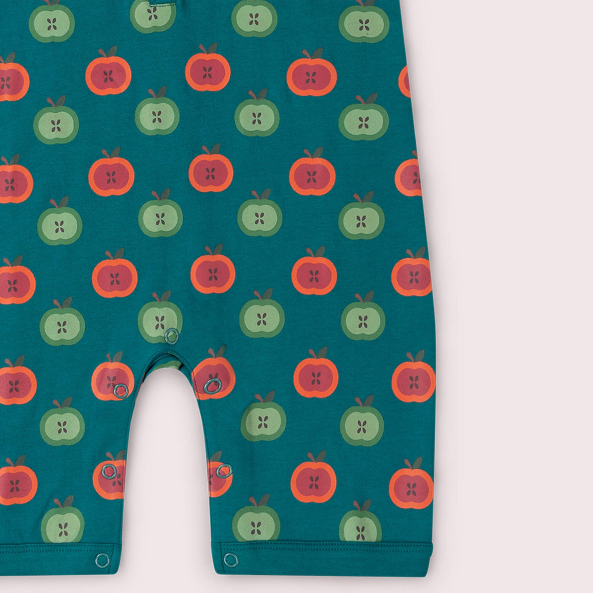 Apple Picking Organic Romper Blue / 18-24m