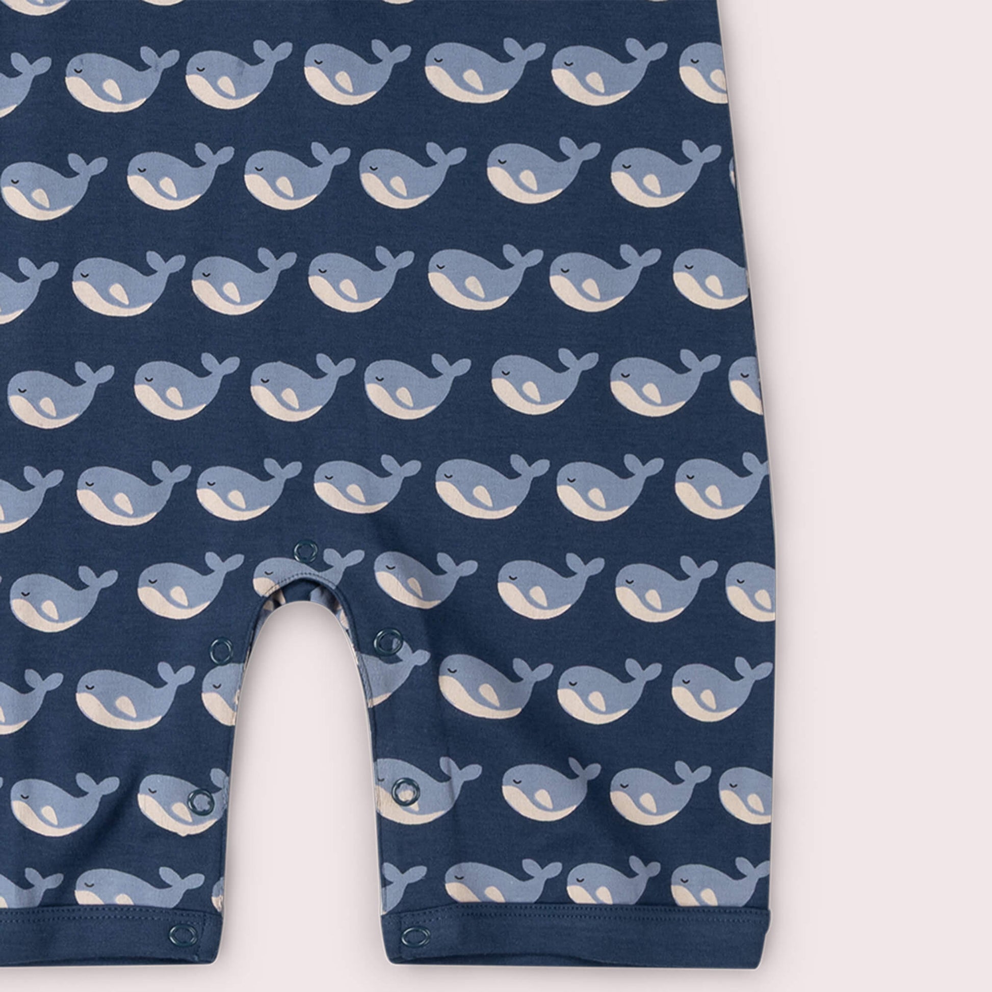 Singing Whales Organic Romper Blue / 18-24m