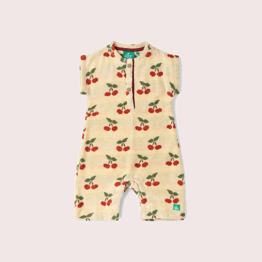 Little Cherries Towelling Romper