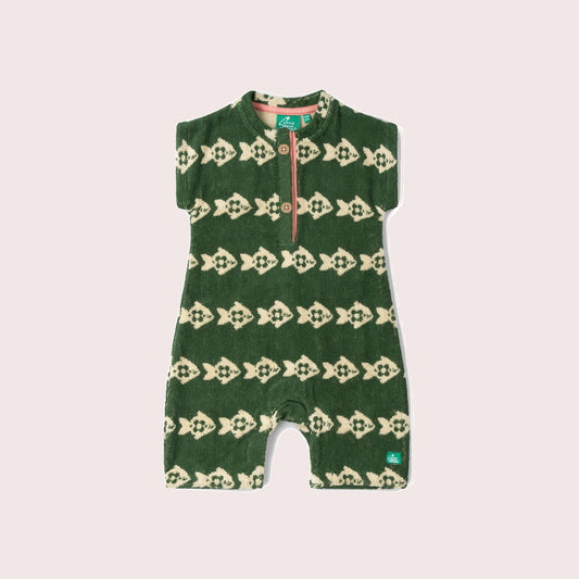 Swimming Fish Towelling Romper
