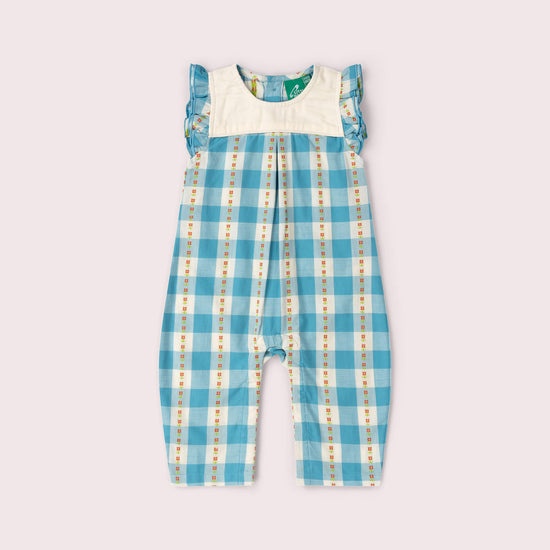 Blue Flowers Frill Summer Romper Blue / 18-24m