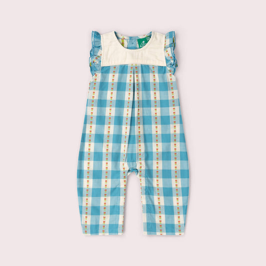 Blue Flowers Frill Summer Romper Blue / 18-24m