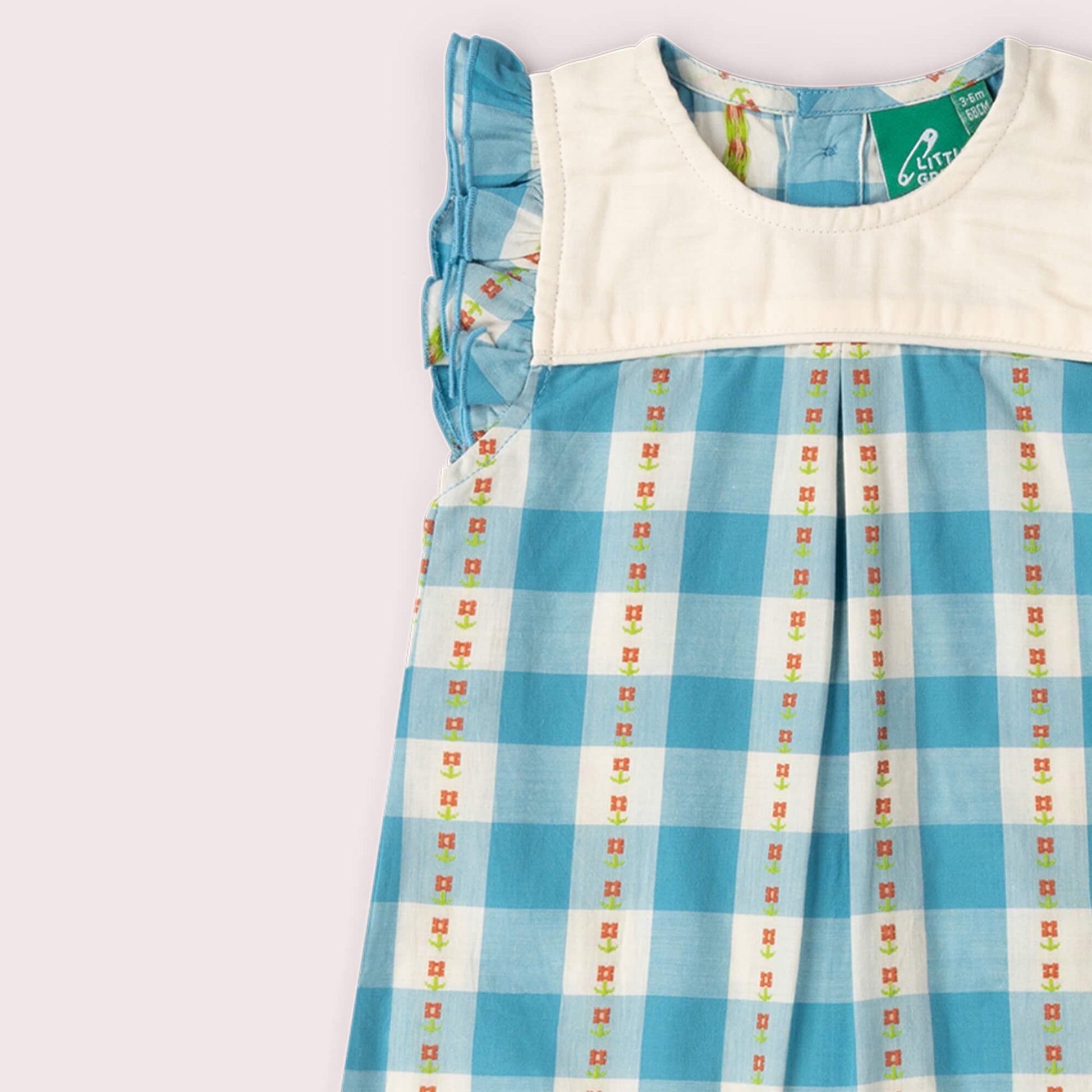 Blue Flowers Frill Summer Romper Blue / 18-24m