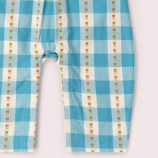 Blue Flowers Frill Summer Romper Blue / 18-24m