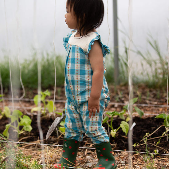 Blue Flowers Frill Summer Romper Blue / 18-24m