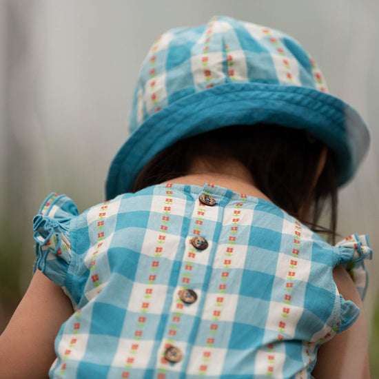 Blue Flowers Frill Summer Romper Blue / 18-24m