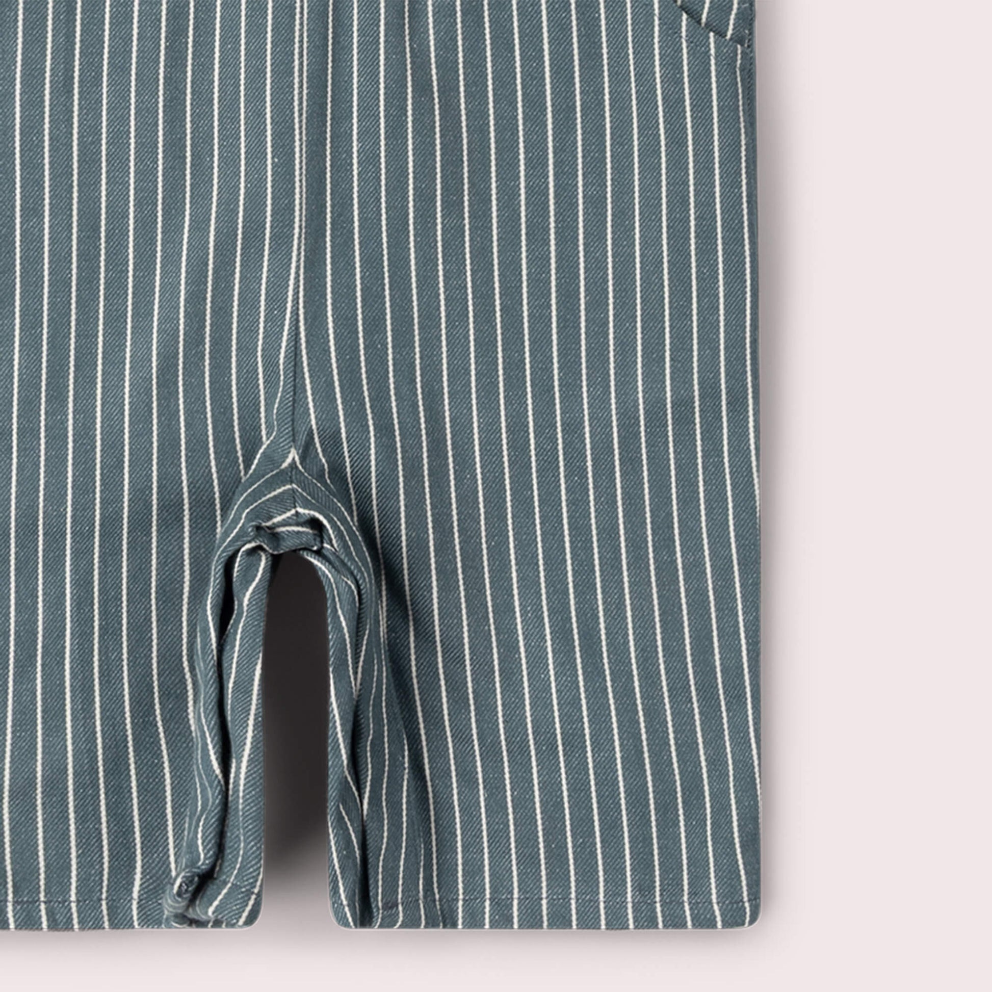 Navy Striped Dungaree Shorts Navy / 18-24m