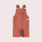 Burnt Ochre Striped Dungaree Shorts Red / 18-24m
