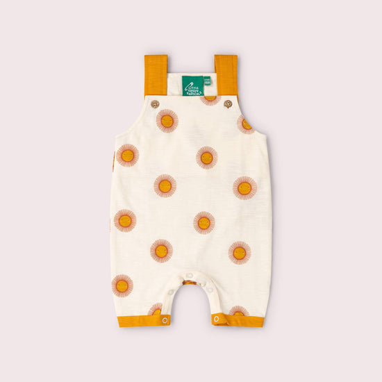 Summer Sun Storytime Dungaree Shorts Cream / 18-24m