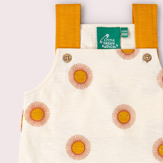 Summer Sun Storytime Dungaree Shorts Cream / 18-24m