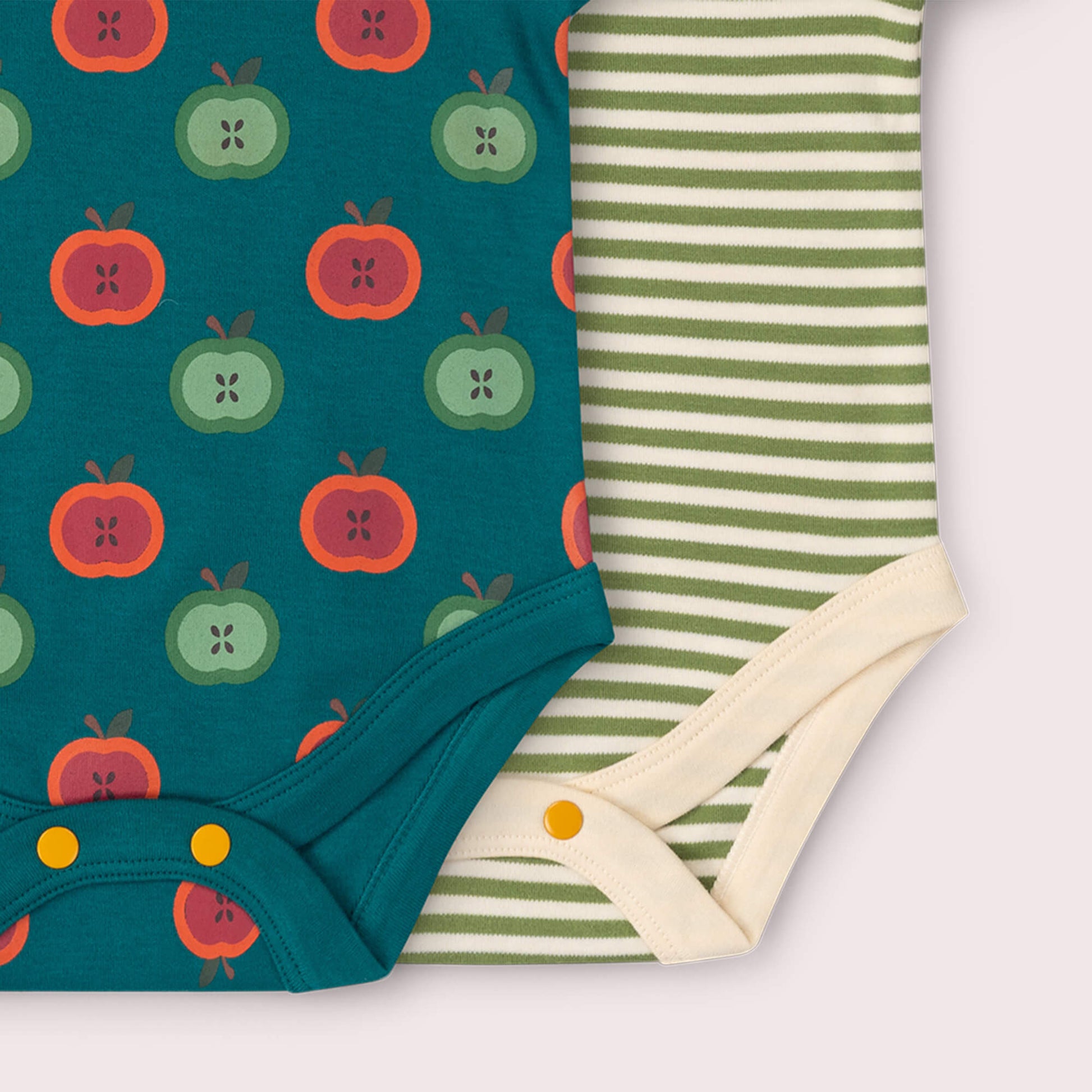 Apple Picking Organic Baby Bodysuit 2 Pack Blue / 18-24m