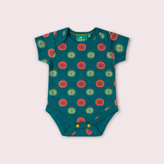 Apple Picking Organic Baby Bodysuit 2 Pack Blue / 18-24m