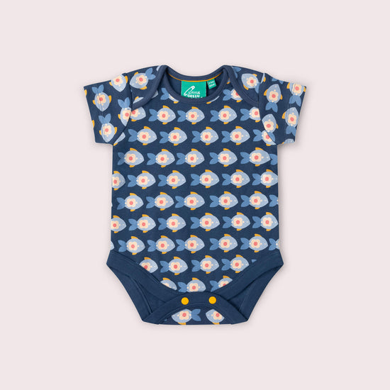 Little Fish Organic Baby Bodysuit 2 Pack Blue / 18-24m