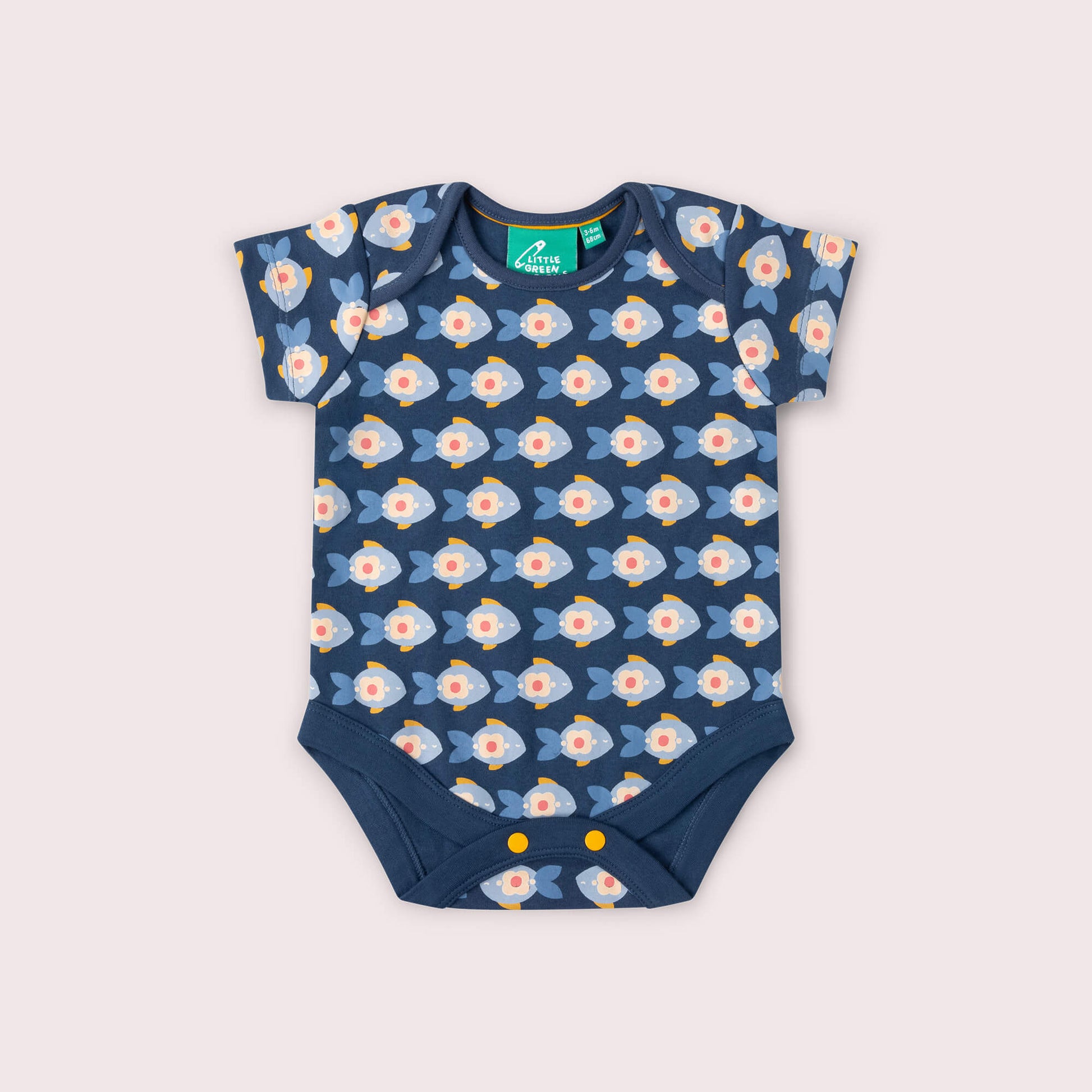 Little Fish Organic Baby Bodysuit 2 Pack Blue / 18-24m