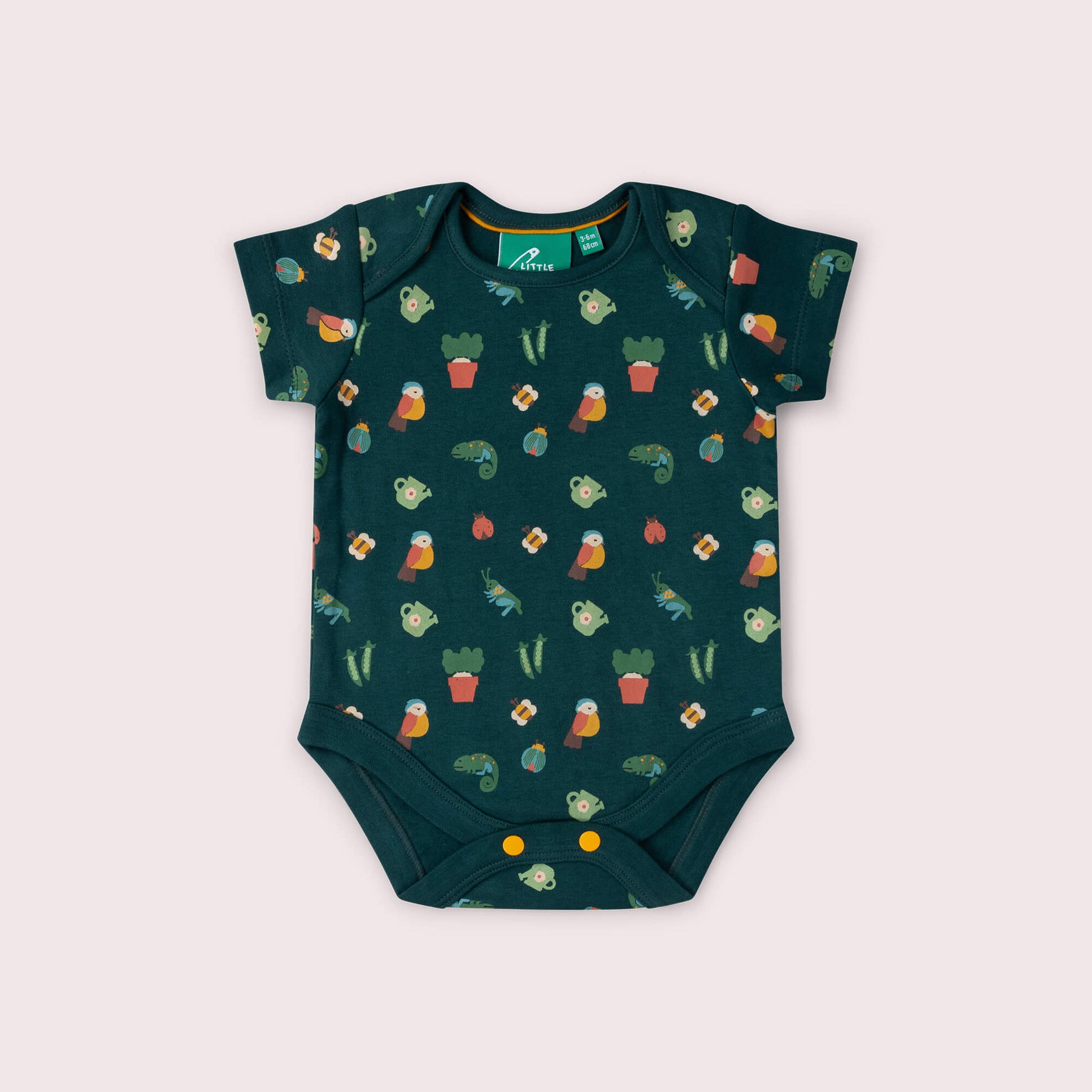 Spring Garden Organic Baby Bodysuit 2 Pack Green / 18-24m