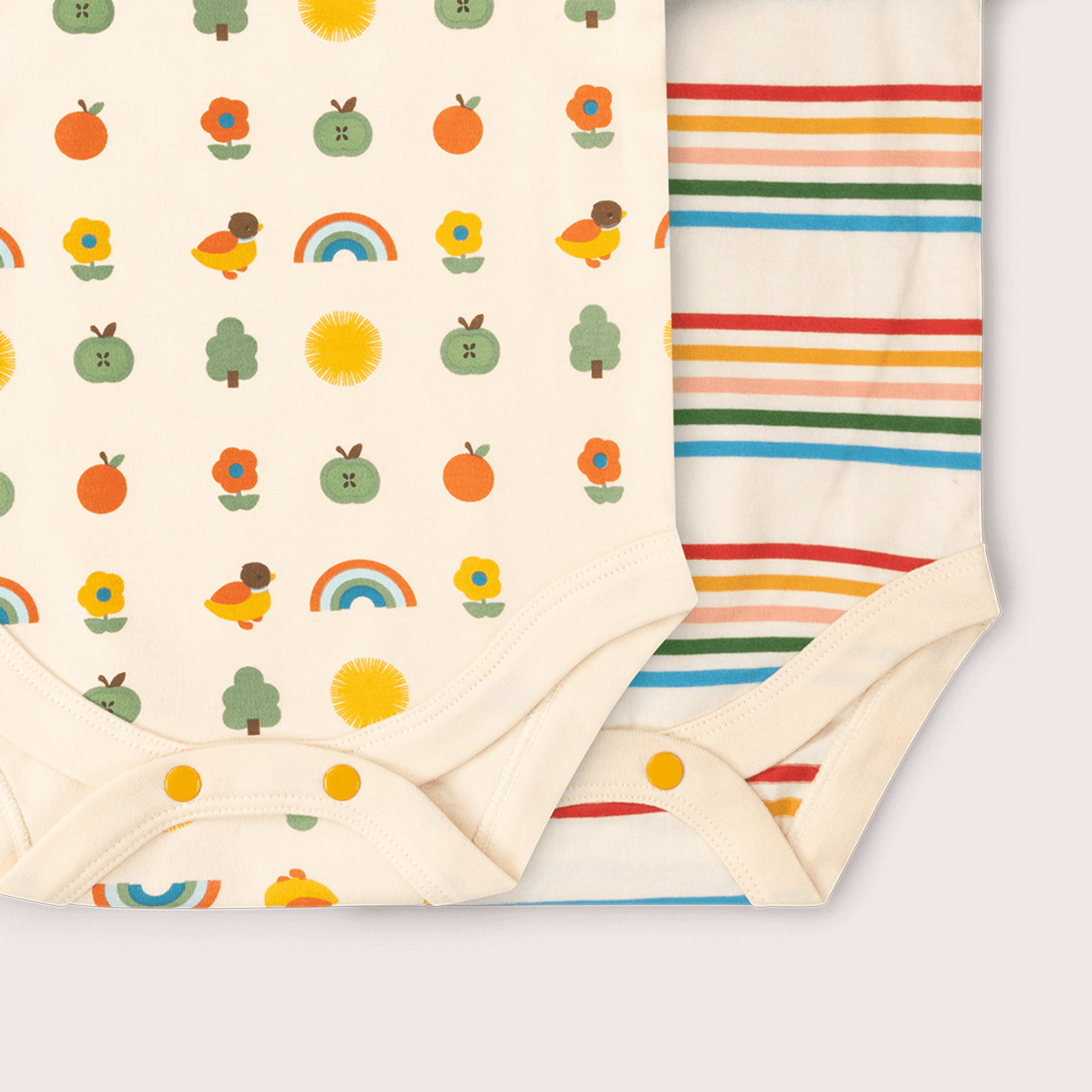 Vintage Rainbows Organic Baby Bodysuit 2 Pack MULTI / 18-24m
