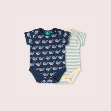 Singing Whales Organic Baby Bodysuit 2 Pack