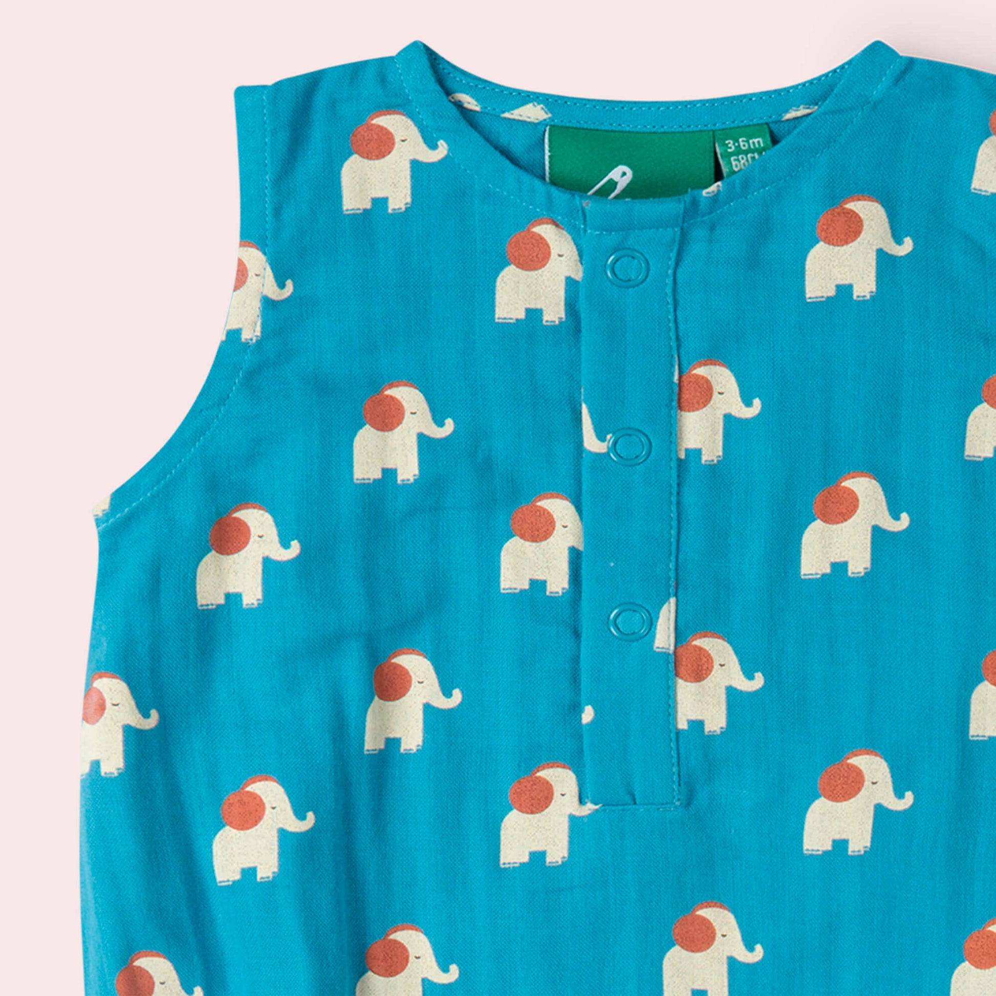 Blue Elephants Bubble Body Blue / 18-24m