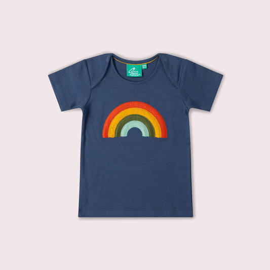 Summer Rainbow Organic Short Sleeve T Shirt Blue / 18-24m