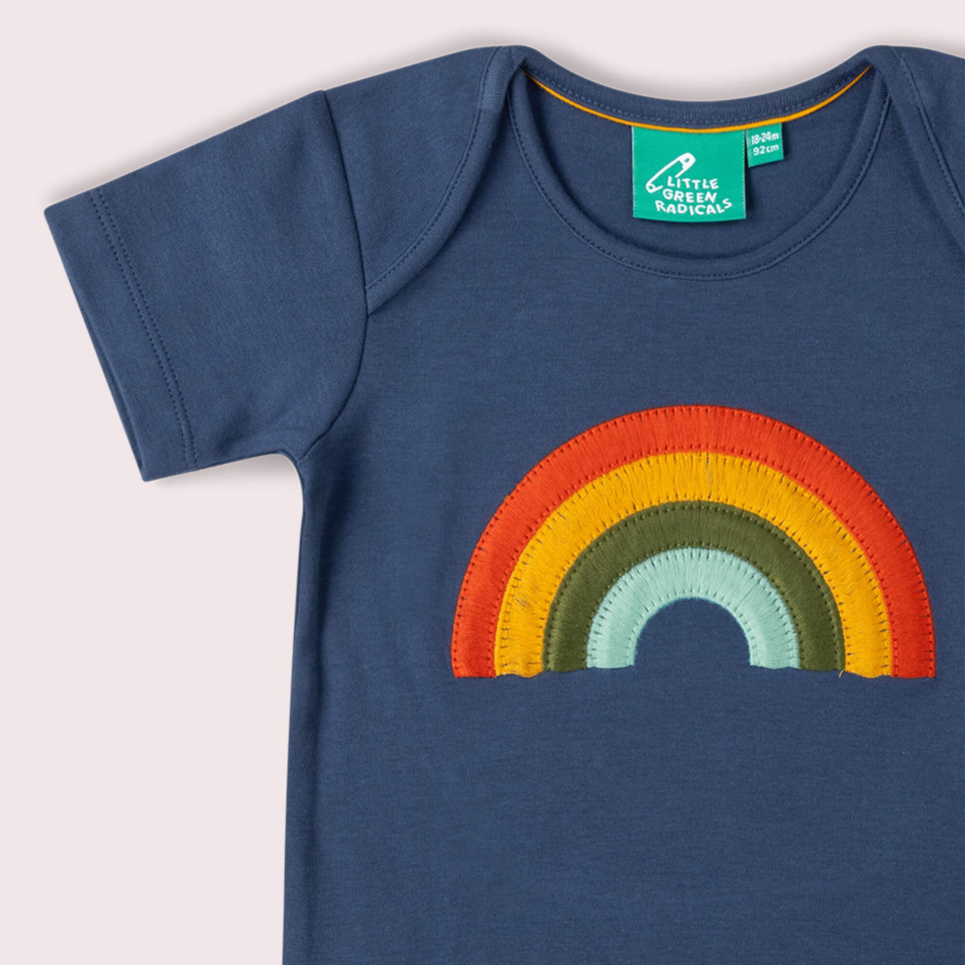Summer Rainbow Organic Short Sleeve T Shirt Blue / 18-24m