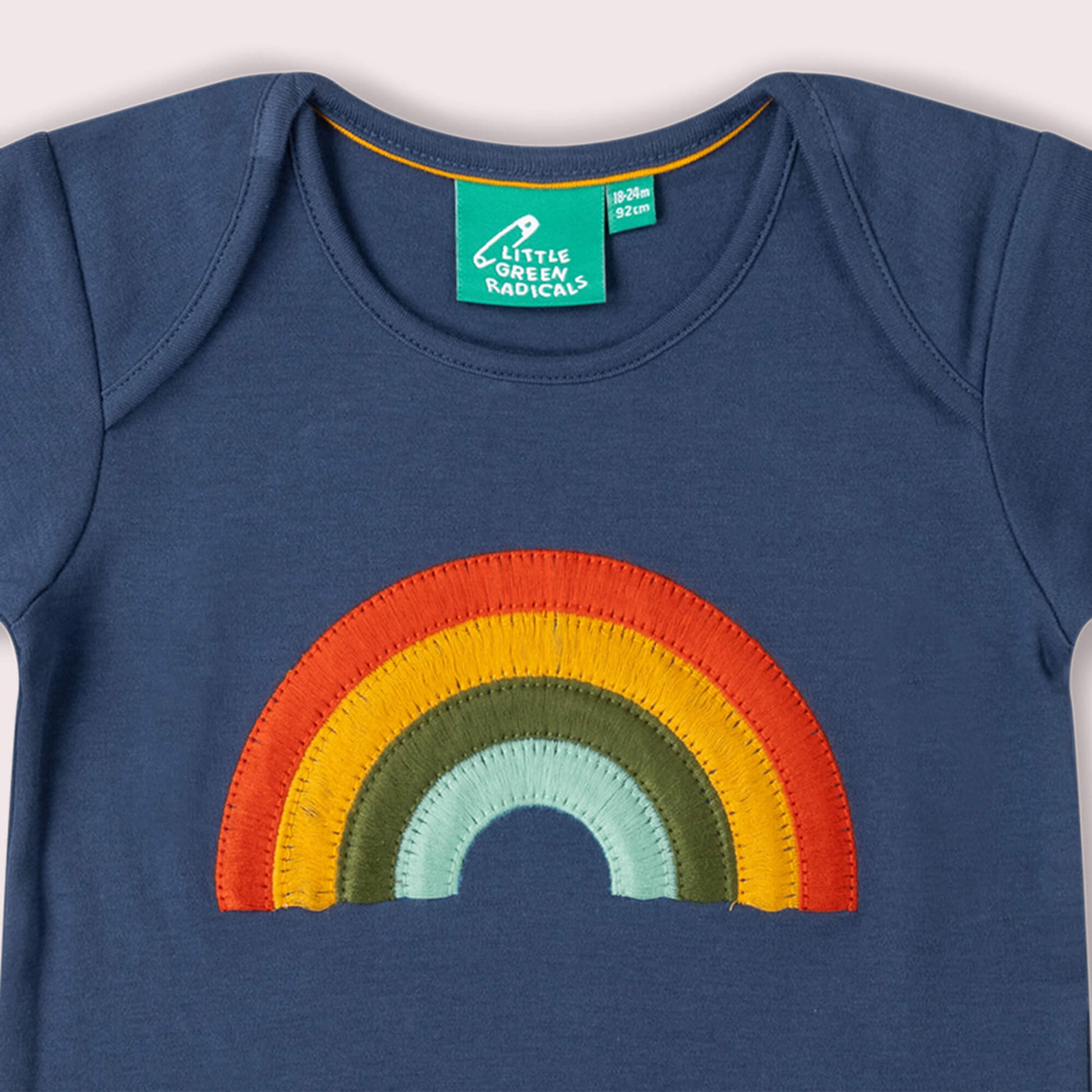 Summer Rainbow Organic Short Sleeve T Shirt Blue / 18-24m