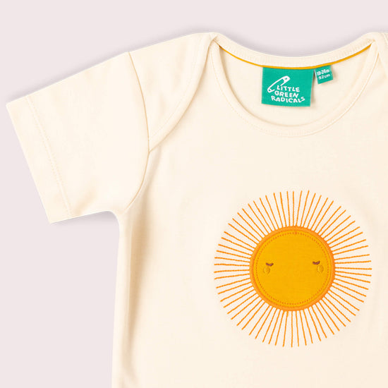 Summer Sun Organic Short Sleeve T Shirt Cream / 18-24m