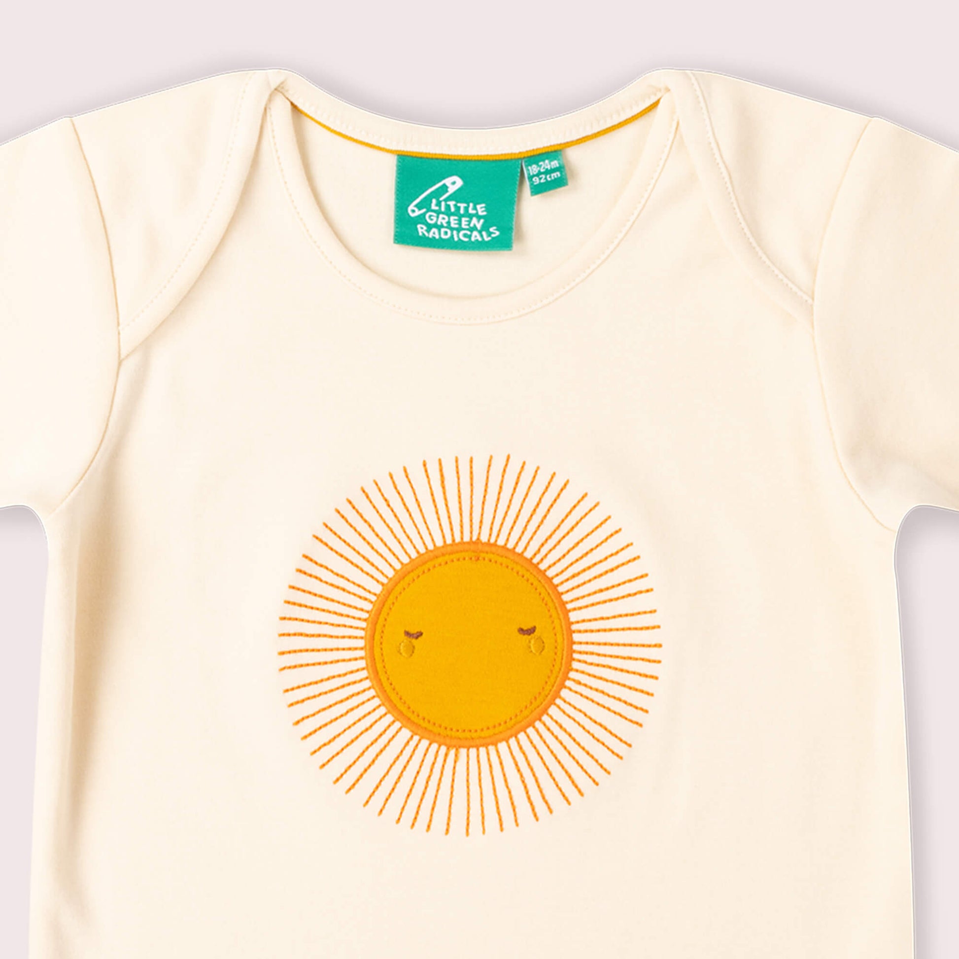 Summer Sun Organic Short Sleeve T Shirt Cream / 18-24m