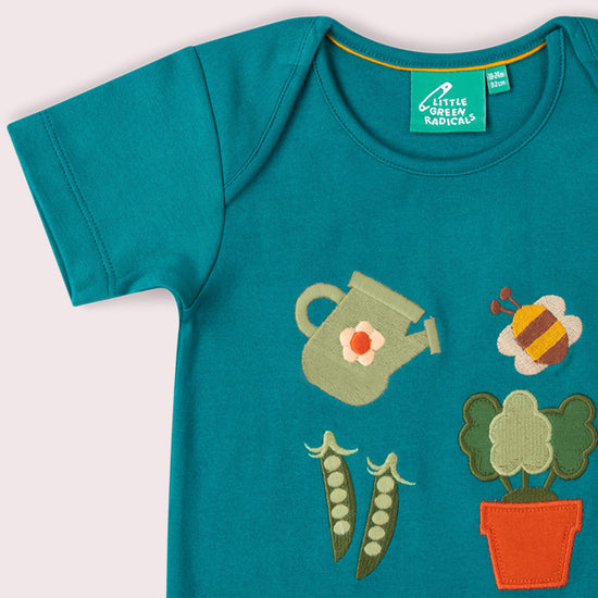 Spring Garden Organic Short Sleeve T Shirt Green / 18-24m