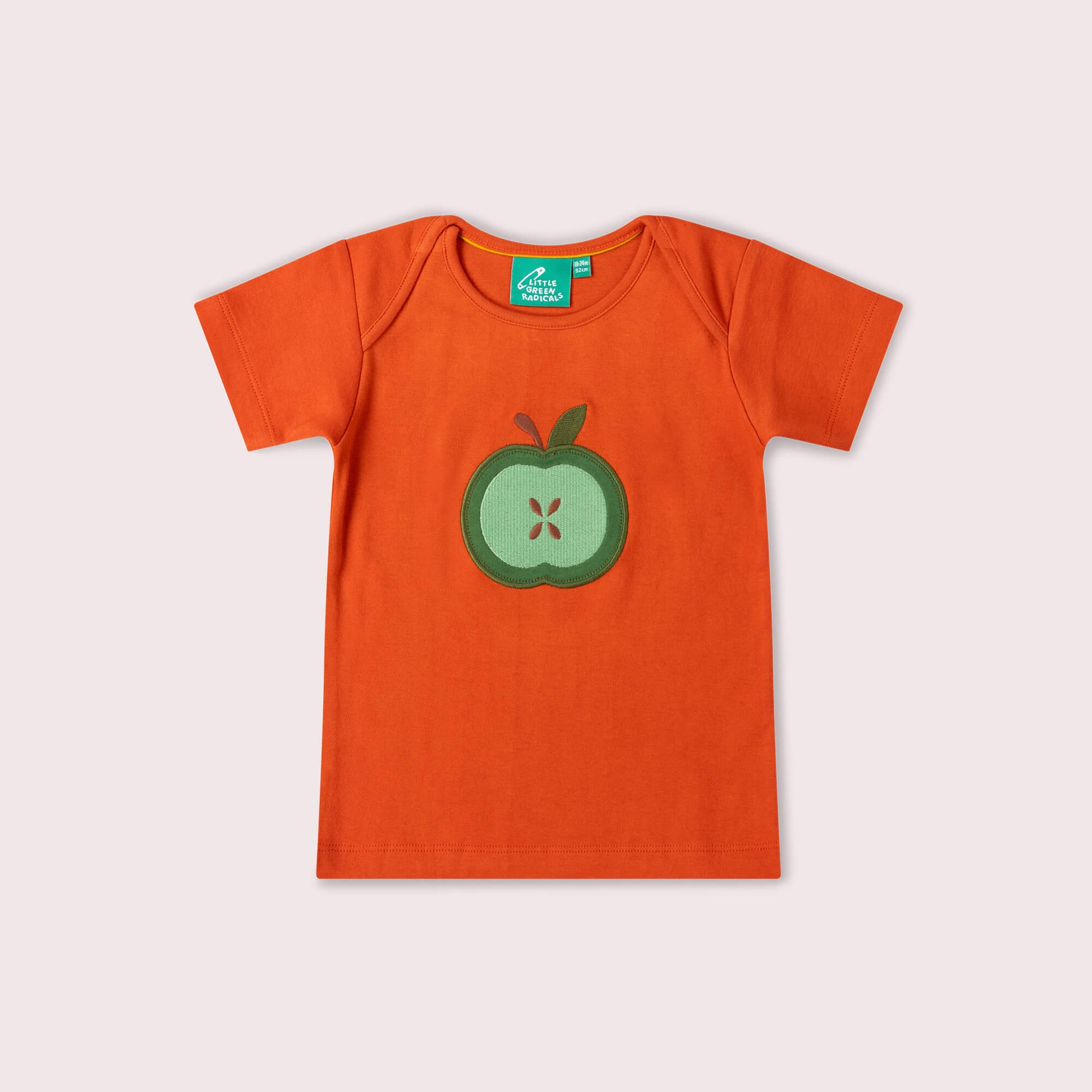 Green Apple Organic Short Sleeve T Shirt Red / 18-24m
