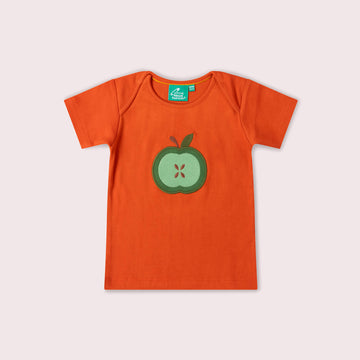 Green Apple Organic Short Sleeve T Shirt Red / 18-24m