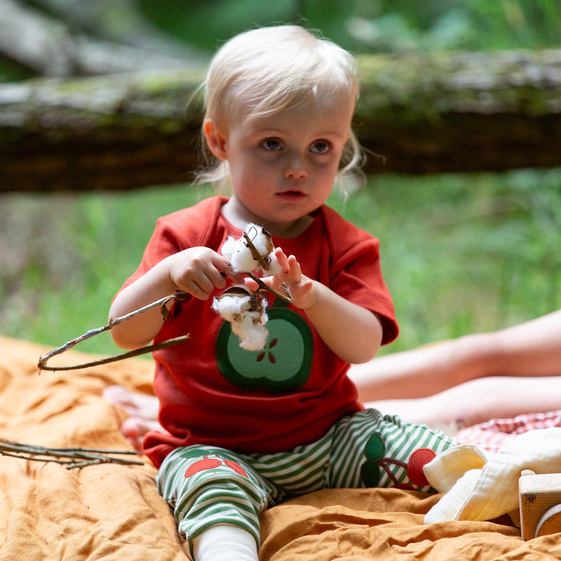 Green Apple Organic Short Sleeve T Shirt Red / 18-24m