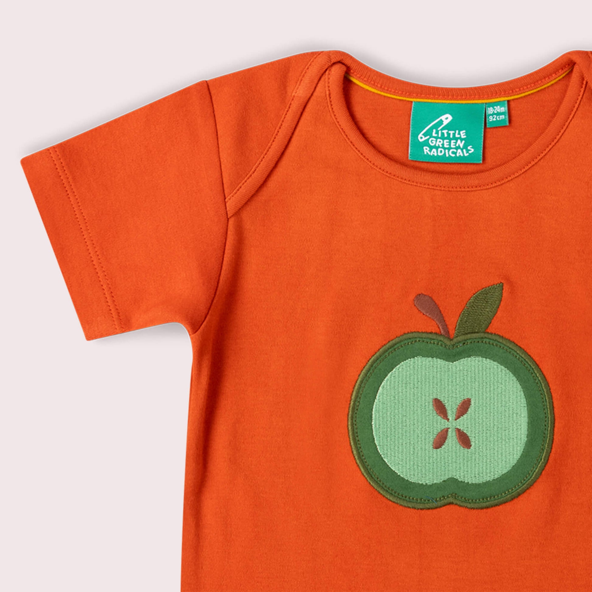 Green Apple Organic Short Sleeve T Shirt Red / 18-24m