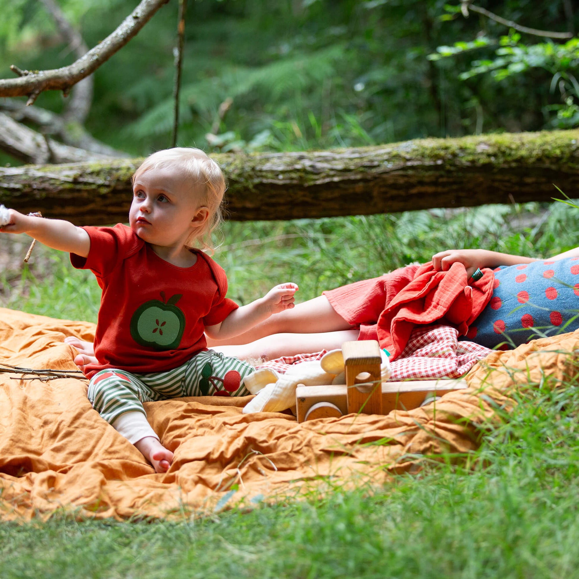 Green Apple Organic Short Sleeve T Shirt Red / 18-24m
