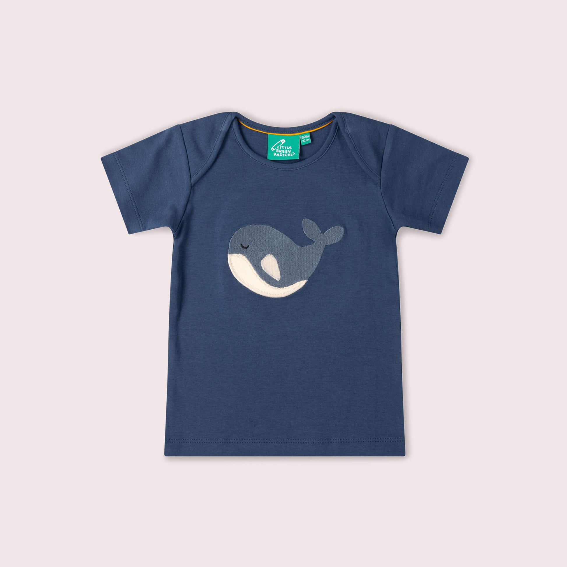 Singing Whale Organic Short Sleeve T Shirt Blue / 18-24m