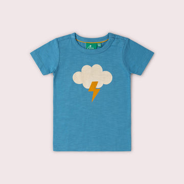 Every Cloud Short Sleeve Popper T Shirt Blue / 18-24m