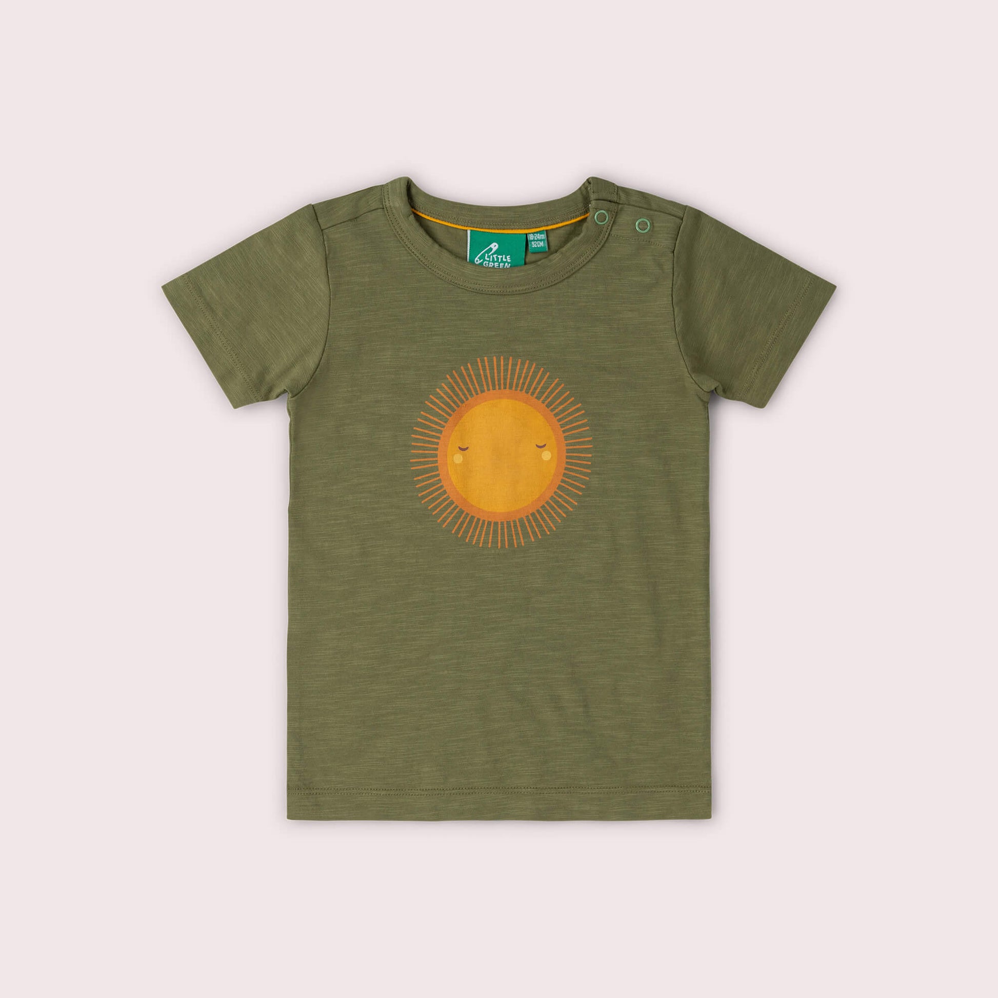 Summer Rays Short Sleeve Popper T Shirt Green / 18-24m