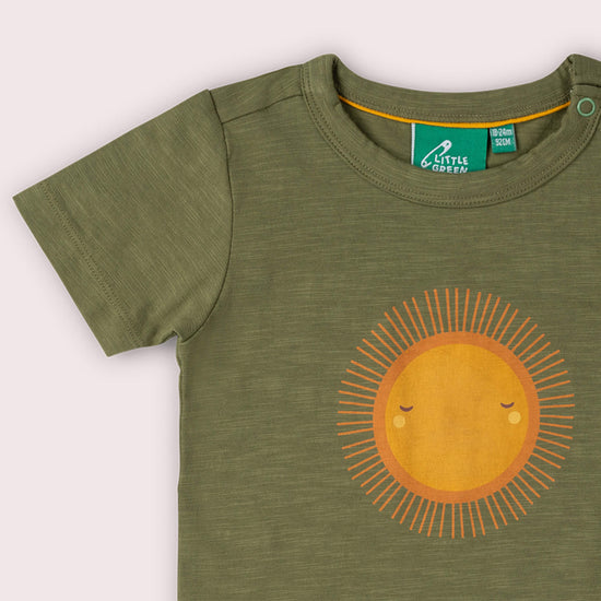 Summer Rays Short Sleeve Popper T Shirt Green / 18-24m