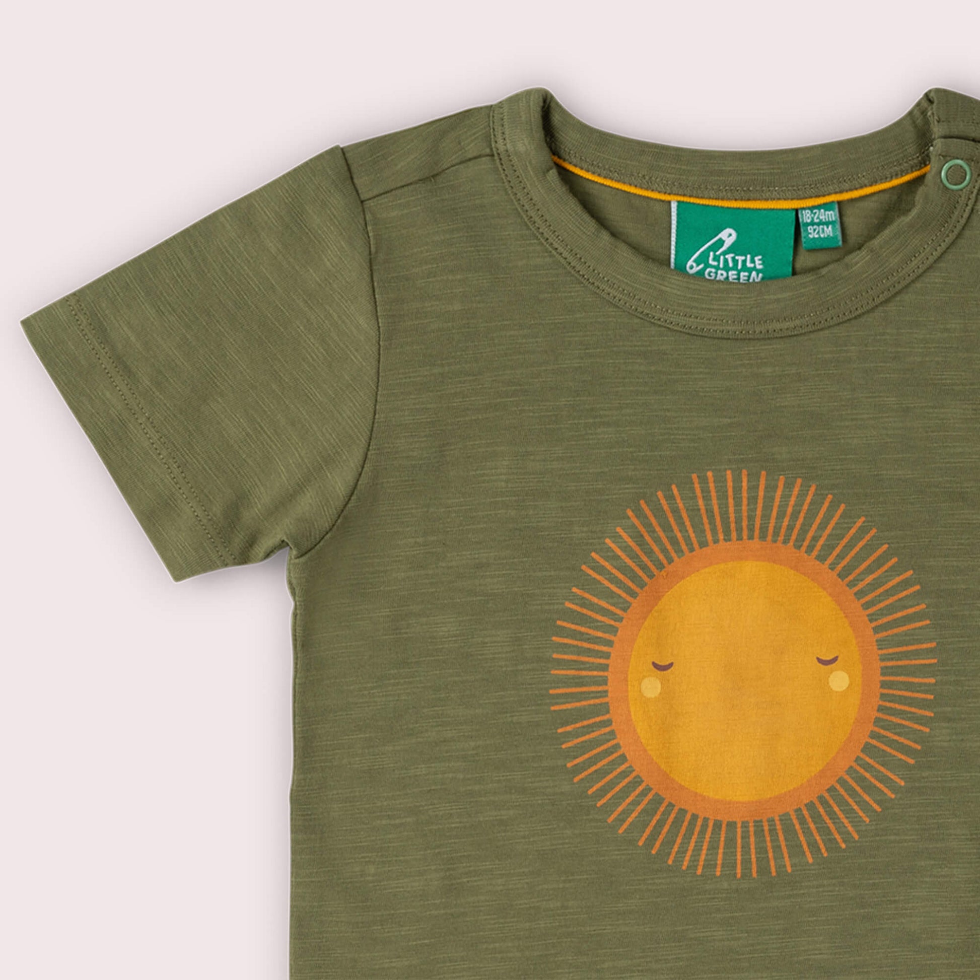 Summer Rays Short Sleeve Popper T Shirt Green / 18-24m