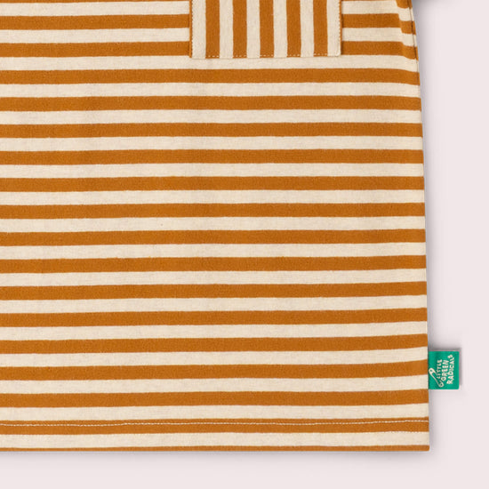 Apricot Striped Short Sleeve Essential T-Shirt Gold / 18-24m