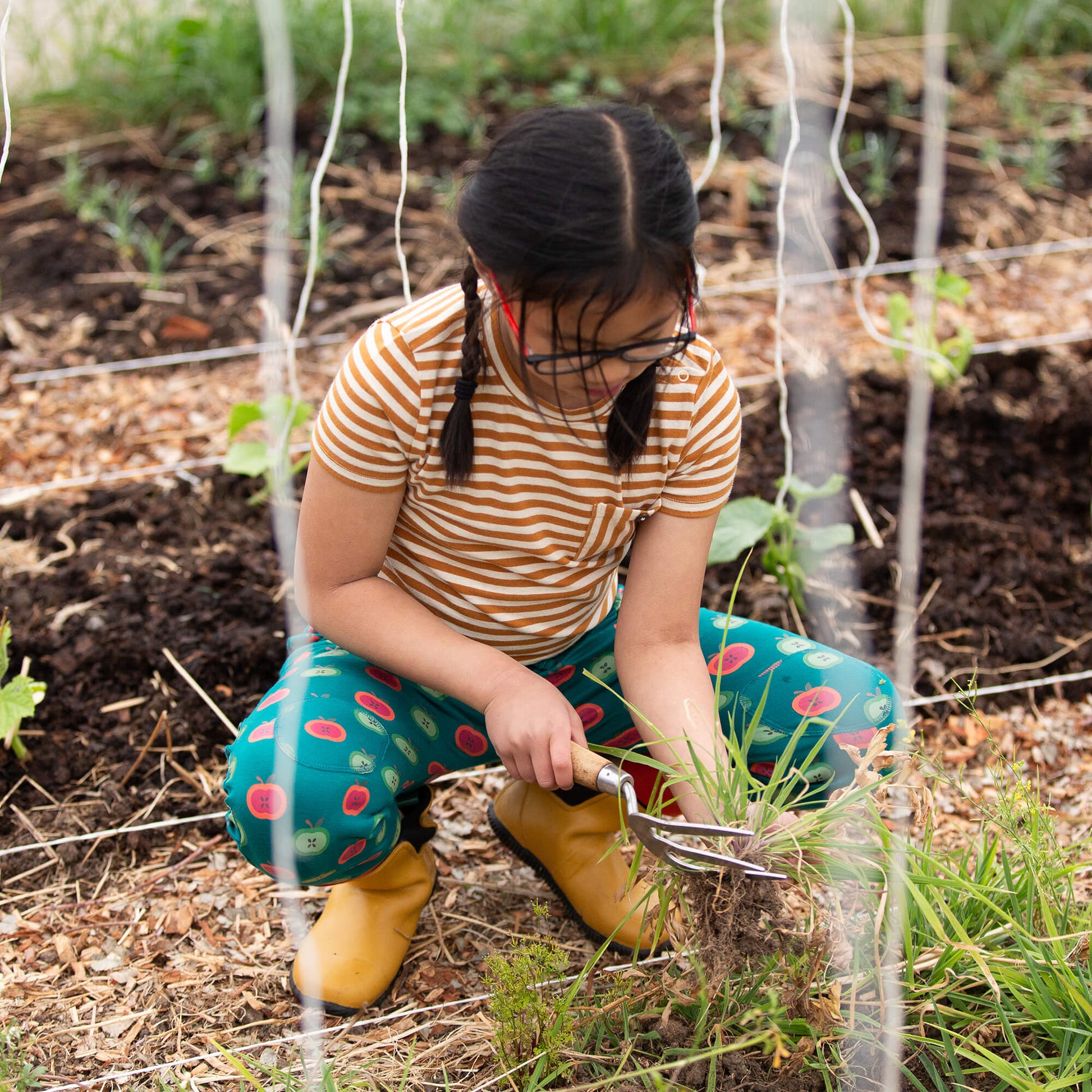Apricot Striped Short Sleeve Essential T-Shirt Gold / 18-24m