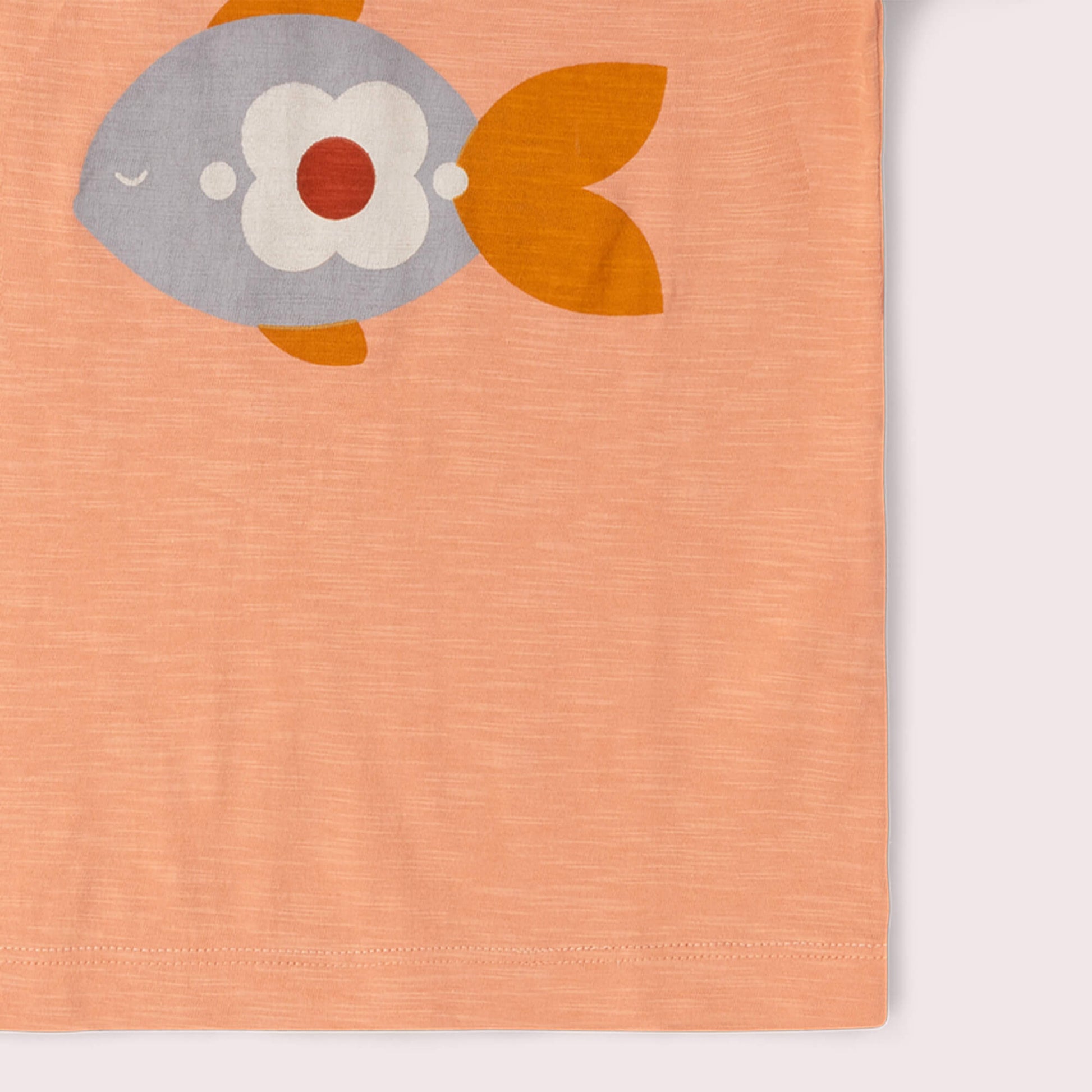 Little Fish Short Sleeve Popper T Shirt Pink / 18-24m