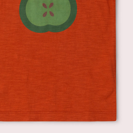 Apple A Day Short Sleeve Popper T Shirt Red / 18-24m